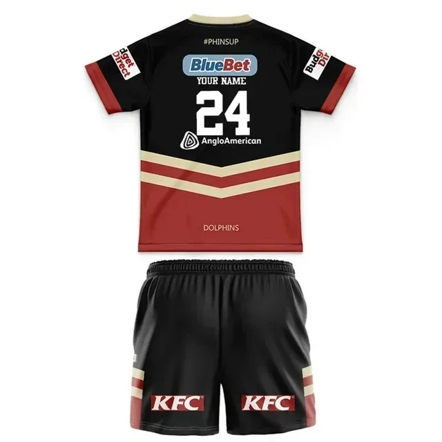 thumbnail image 1 of Camiseta de rugby local/alternativa para niños de los Dolphins 2024, talla 16-26 (nombre y número personalizados impresos), 1 of 5