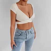 Sherry V-neck Crop Top 2