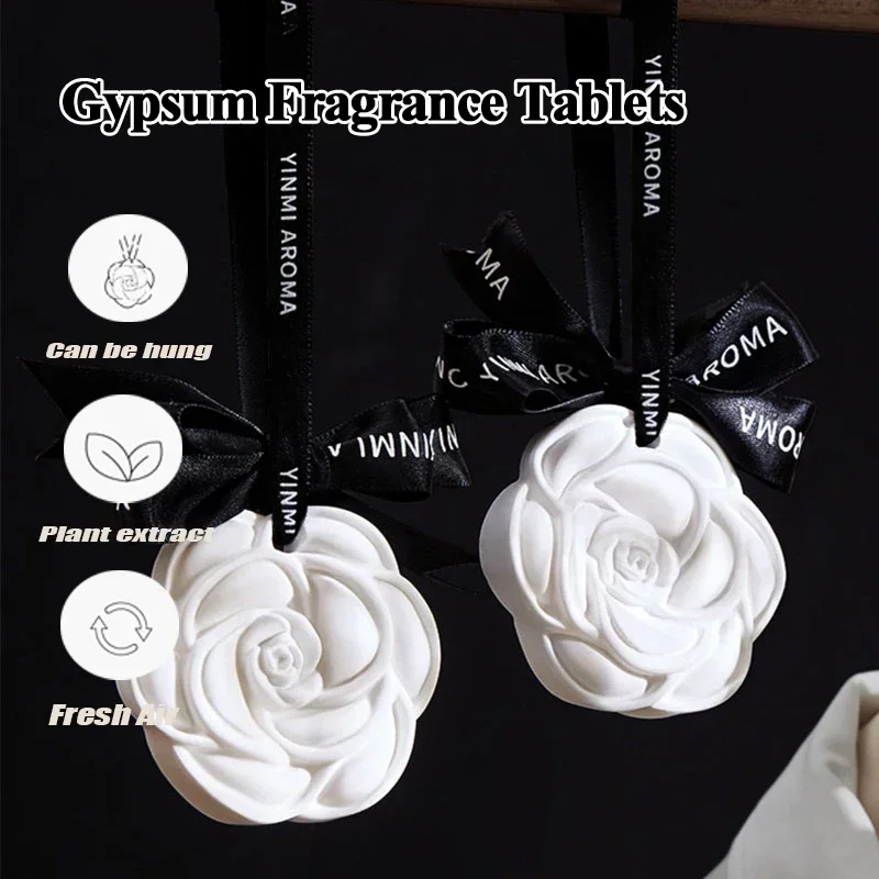 Aromatherapy Machine Car Air Freshener Refills Car Diffuser Humidifier Camellia Aromatherapy Car Pendant Solid Wardrobe Freshener Various Scents Indoor Air Freshener Christmas Gift Fragrance Gift