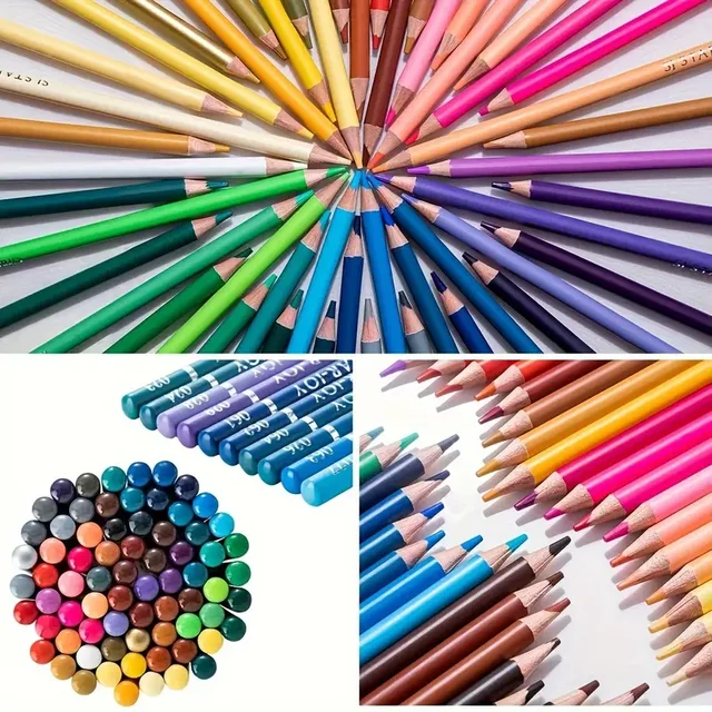 72 Colored Pencils Set with Canvas Wrap for Drawing Adult Coloring Books Artist School Travel Birthday Gifts Art Drawing Suppli 3