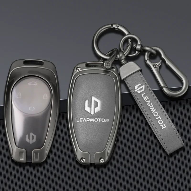 Zinc alloy car smart remote control key bag shell for Leapmotor C11 S01 T03 C01 new car key chain accessories key case,key case cover,car key shell,remote control case cover
