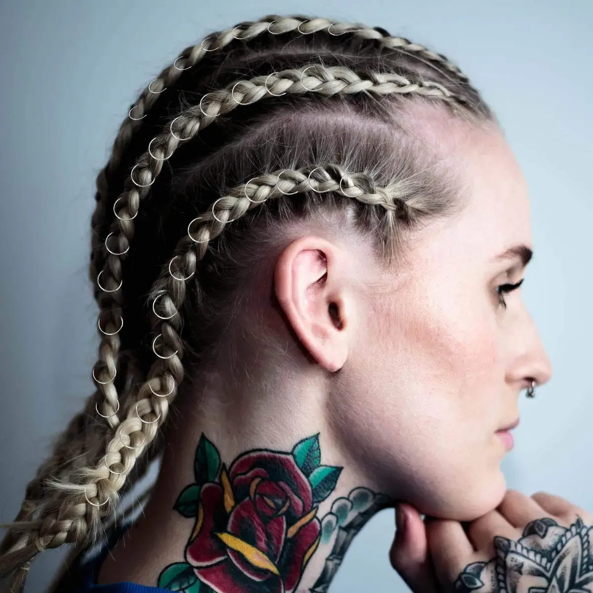 100Pcs Hair Rings Hair Clips Loop Women Girls DIY Accessories Dreadlock hair braid accessories