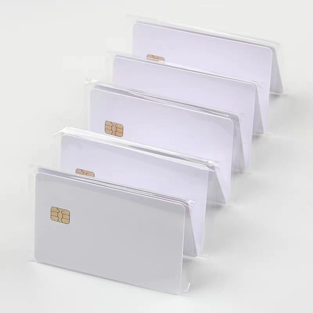 10pcs Contact SLE 4428/4442 IC Chip Card High Magnetic Stripe Composite Card IC White Card 3