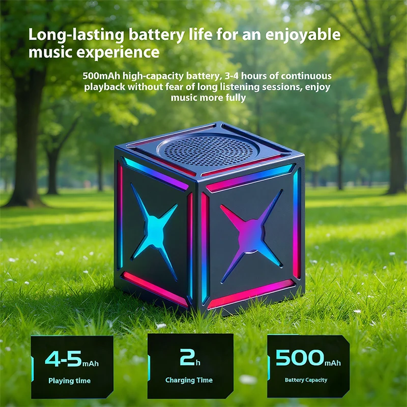 Alto-falantes Bluetooth portáteis, rádio FM, subwoofer externo, luz RGB, festa em casa, multifuncionais, inteligentes, sem fio, mini alto-falantes Bluetooth_voghion.com