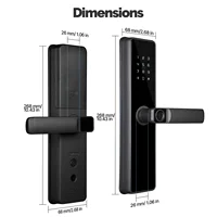 MOES Tuya ZigBee Smart Door Lock Indoor Password Fingerprint Remote Unlock Keycard Tamper Alarm Battery Powered Work With Alexa - Image 6