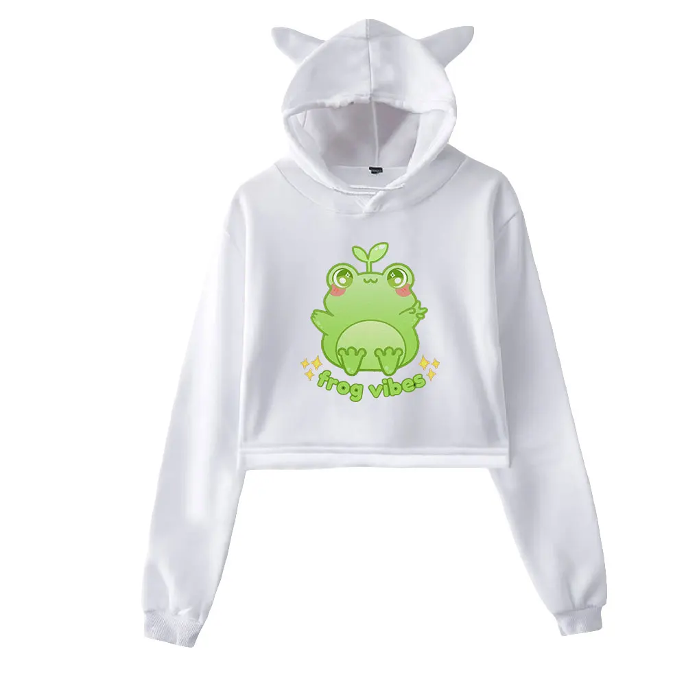 Tanio Froggycrossing 2D nadruk z kotem bluzy dla kobiet letnie sklep