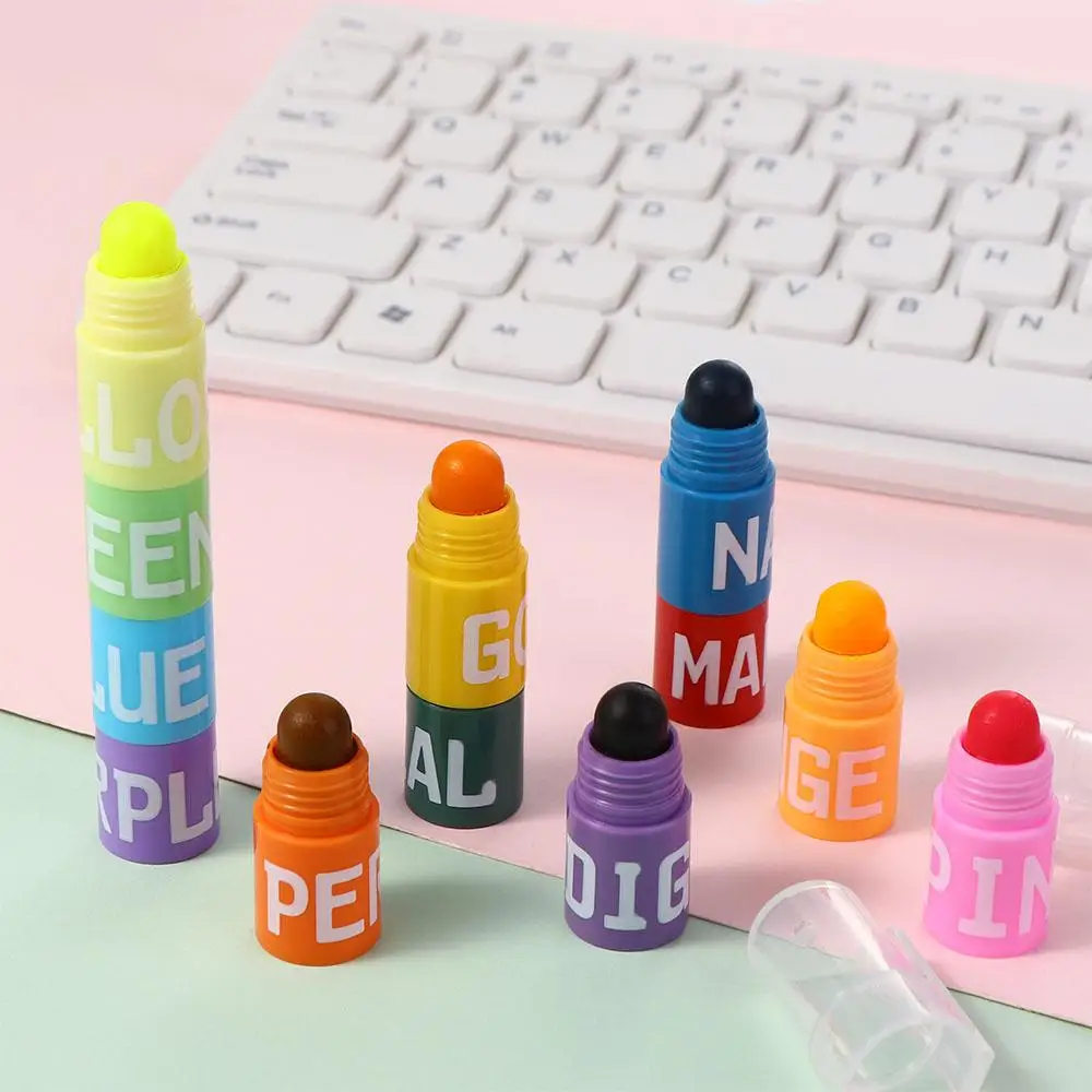 Funny Student Stitching Crayon School Office Supplies Solid Fluorescent Pen Color pen Painting Pens Highlighter Marker Pen