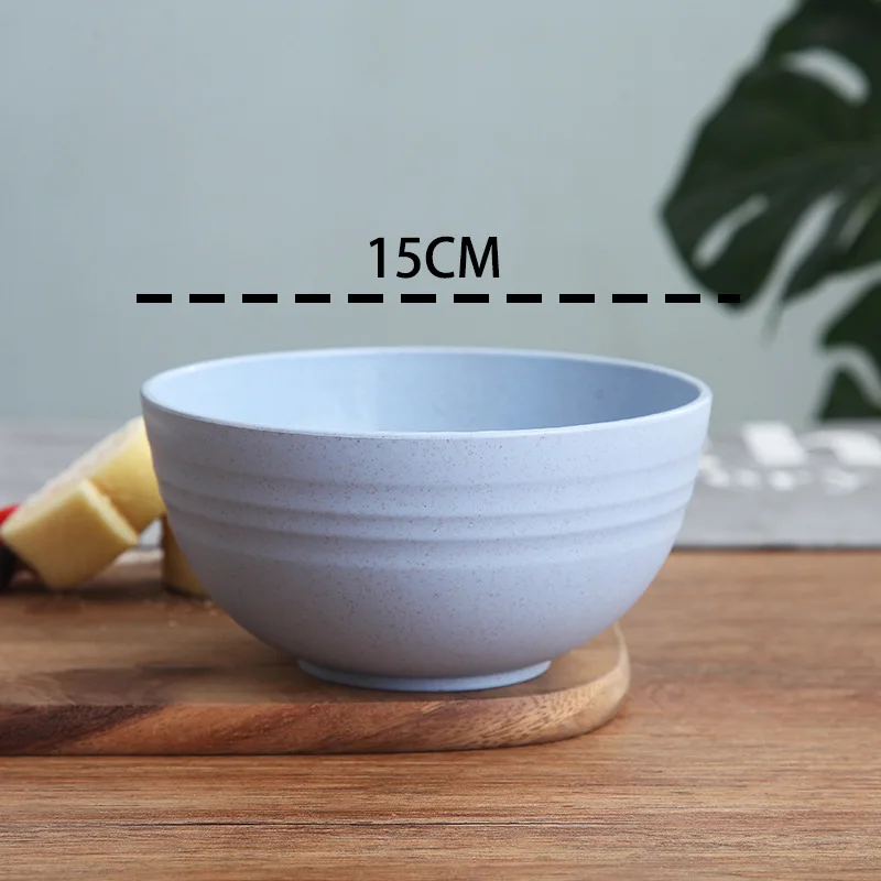 Tableware Set Cereal Bowls 4pcs Wheat Straw Food Bowls Salad Bowls Unbreakable Mixing Reusable Home Dinnerware Suitable for Salads, Rice