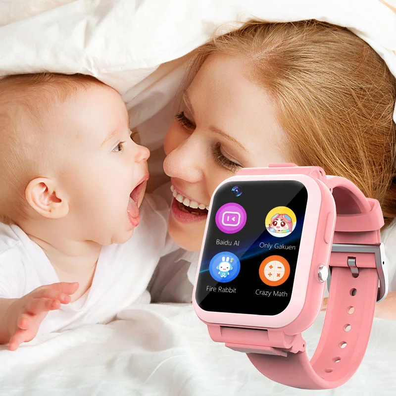 Smart 4G GPS Tracker Locate Kid Student Rotatable Dual Camera Remote Monitor Wristwatch Video Call Android Phone Watch Whatsapp 