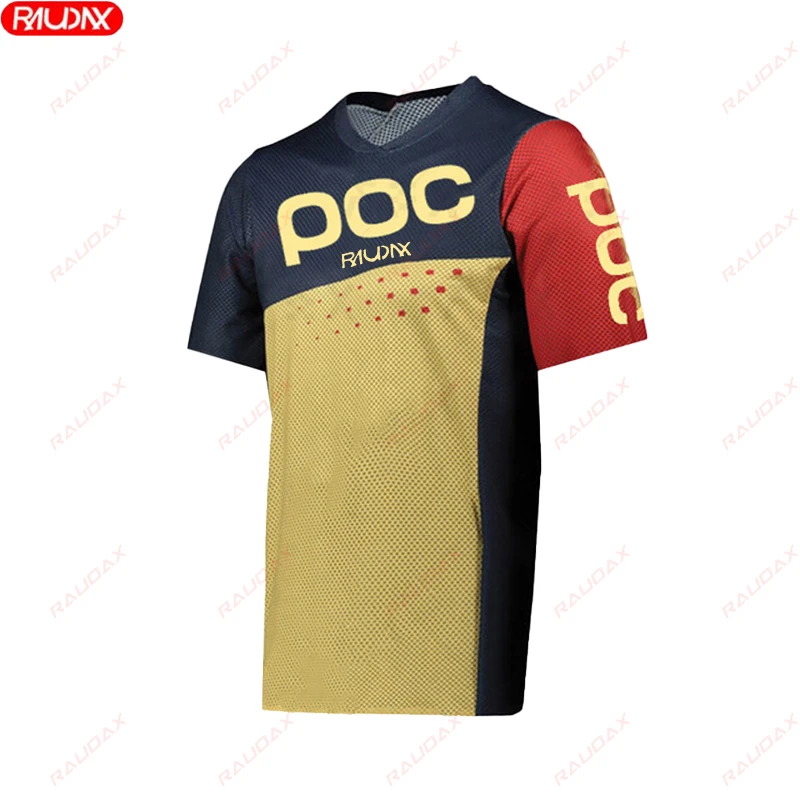 thumbnail image 1 of Camiseta de verano para hombre RAUDAX POC para montar en motocicleta, ropa para bicicleta de montaña, ropa para ciclismo todoterreno, camiseta de manga corta transpirable para bicicleta, 1 of 5