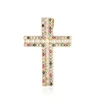 3pcs/Lot Religious Cross Jesus Goddess Copper Cubic Zircon Pendant The Female Lady Virgin Mary Charms Necklace Earring Making 2