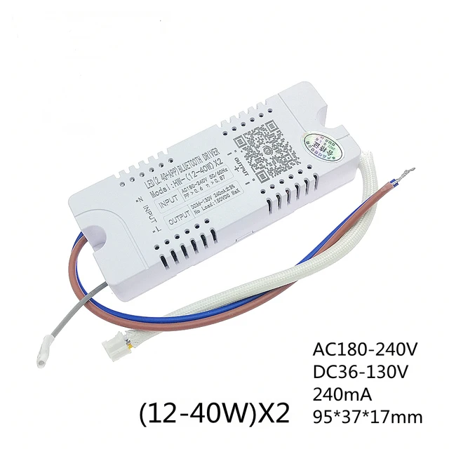 AC220V 2.4G Intelligent LED Driver RF Remote Control 12-40W 36-50W 40 ...