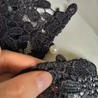 Chemisier Sexy en dentelle pour femmes, manches longues évasées, col haut, vêtements intérieurs, chemise en dentelle, tunique de Base, haut Perspective, bas Vintage 4