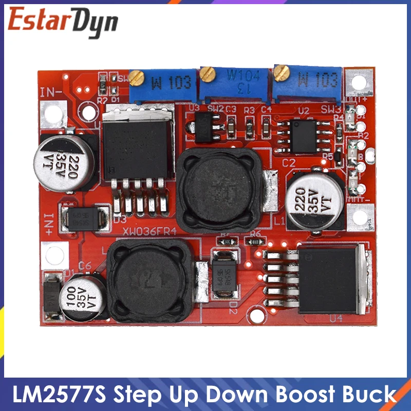 Lm2596 Lm2577 Convertitore Buck Boost Automatico Dc Da 4-35V A 1-25V 5V 12V 19V 24V 4A Regolatore Di Tensione Step Up / Down Cc Cv Di Ricarica