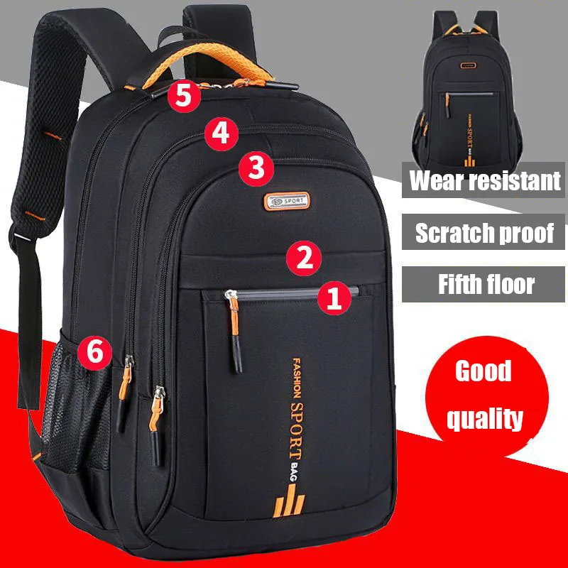 Men's Backpacks Oxford Waterproof Rucksack Business Computer Bag Casual