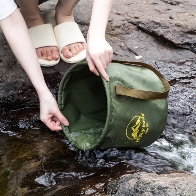 

12L /20L Outdoor Portable Folding Bucket Multi-functional Camping Water Bucket Camping Hiking Fishing Storage Bucket