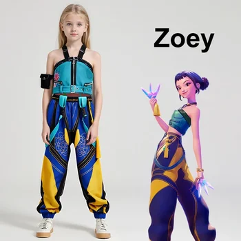New Anime Kids Girl Roleplay Cosplay Costumes Zoey Full Costume Set for K-pop Halloween Carnival Party Suits Clothes Outfit 1