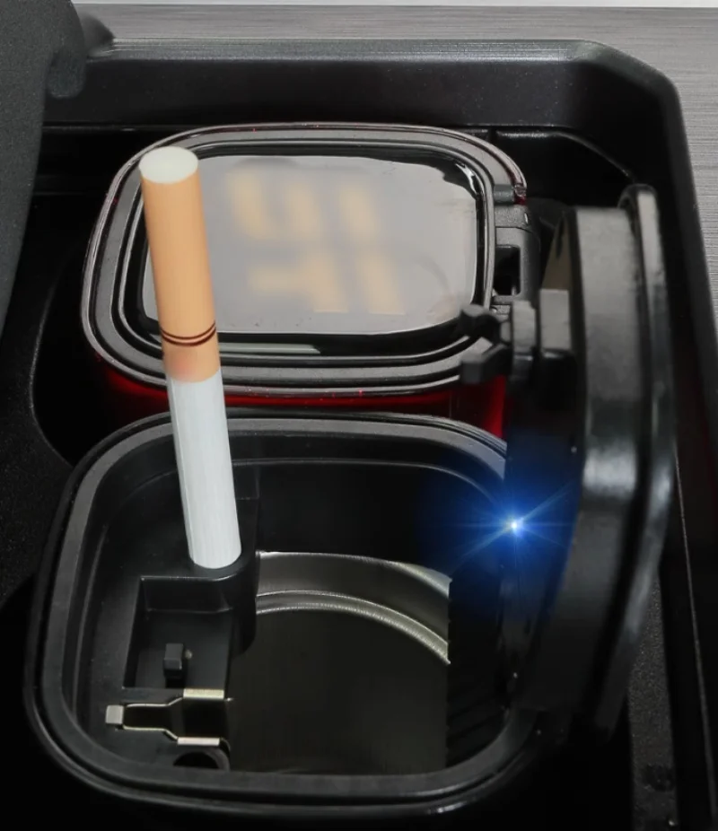 JETOUR 여행자 T2 2023-2024 LED 다기능 금속 크리스탈 재떨이, 조명 포함, 인테리어 수정 액세서리
