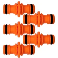 5PCS Joiner Repair Connector Coupling 1/2'' Garden Hose Tubing Fitting Pipe Quick Drip Irrigation Watering System for Greenhouse 3