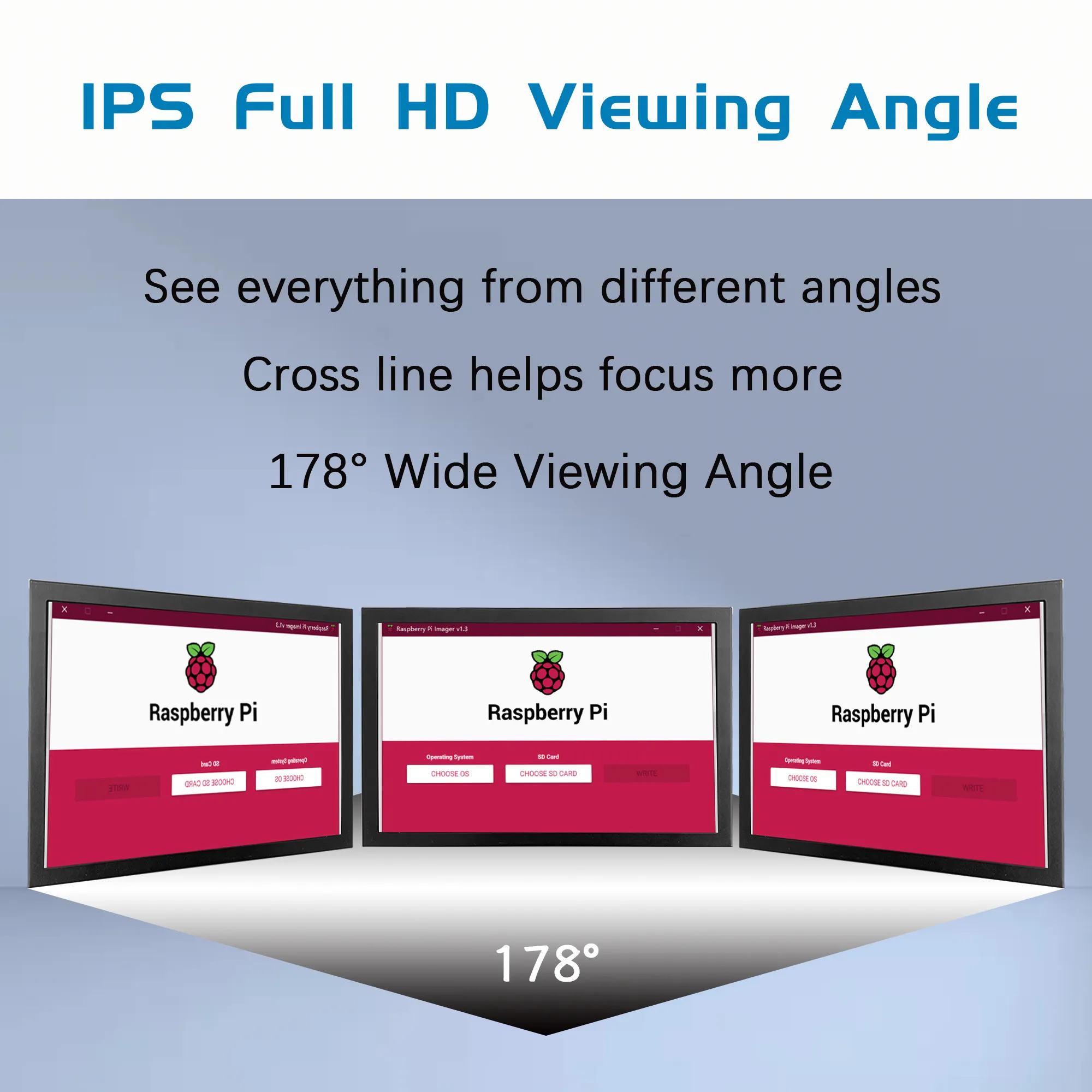 AV/DC/HD/VGA 다중 인터페이스 디스플레이 PI3 Pi4 AIDA64 스위치용 7인치 pc 두 번째 화면 라즈베리 파이 디스플레이