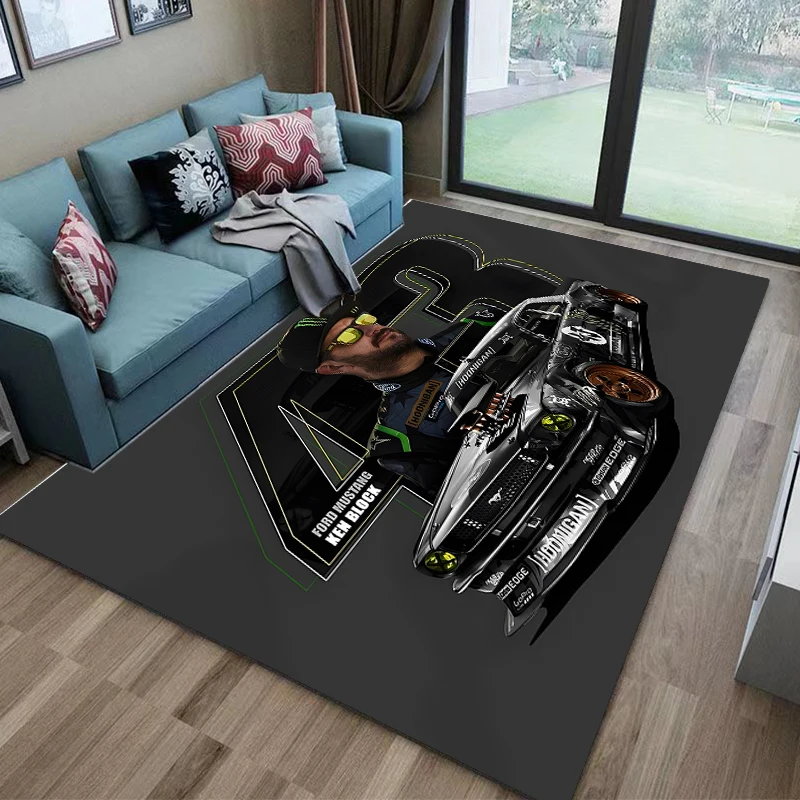 15 Size Car 43-Ken-Block Pattern Rug Carpet for Living Room