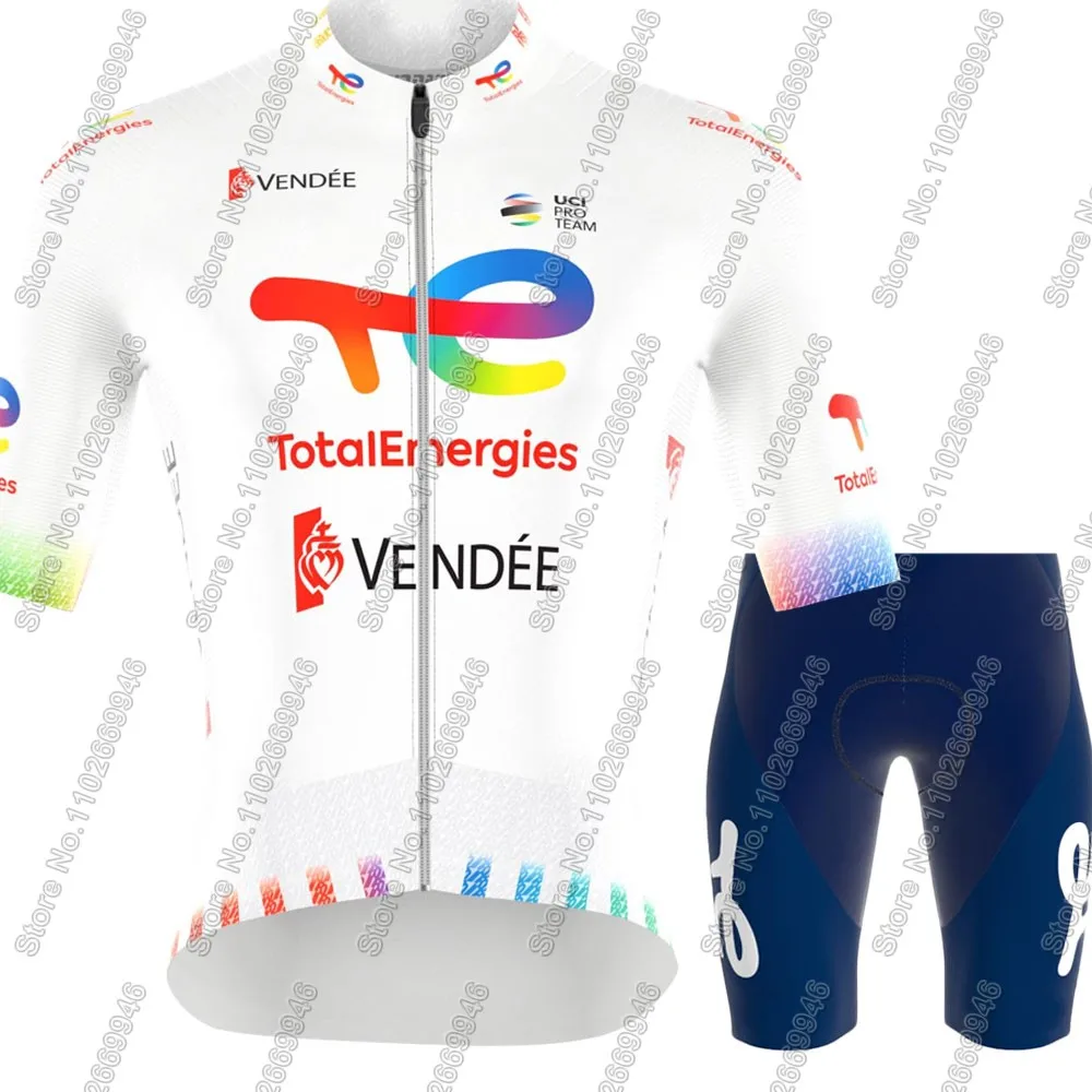 Cycling Jersey Team Set Men France Clothing Summer Road Bike Shirt Suit Bicycle bib Shorts MTB Uniform For Total Energies