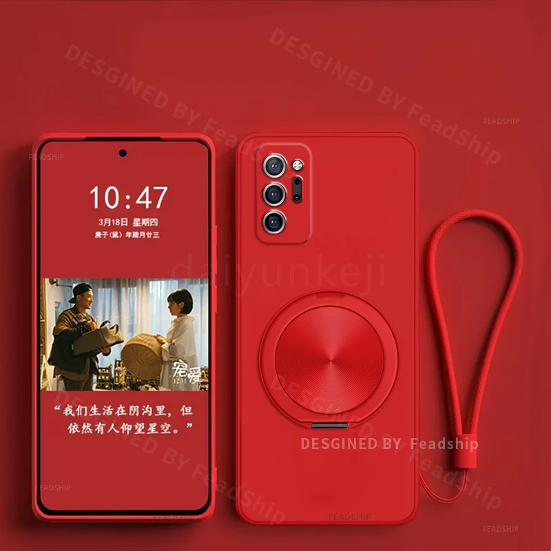 Silicone Protective Phone Case with Magnetic Holder and Screen Protector