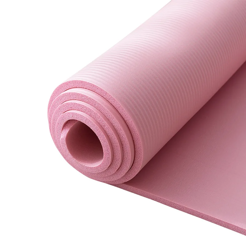 Fitness NBR Yoga Mat Horizontal Eidth 183*61*1CM Multifunctional Solid Color Exercise Mat Super Rebound Soft Non-slip Yoga