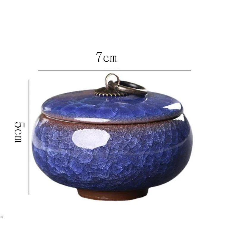 Modern Color Cracked Ceramic Sealed Storage Tank Travel Portable Tea Caddy Tea Set Necklace Ring Jewelry Storage Box Home Decor tea tin box,tea canister