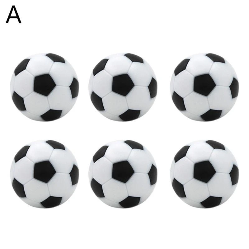 6pcs 32mm Table Soccer Mini Black & White Ball Kids Games Foosball Fussball