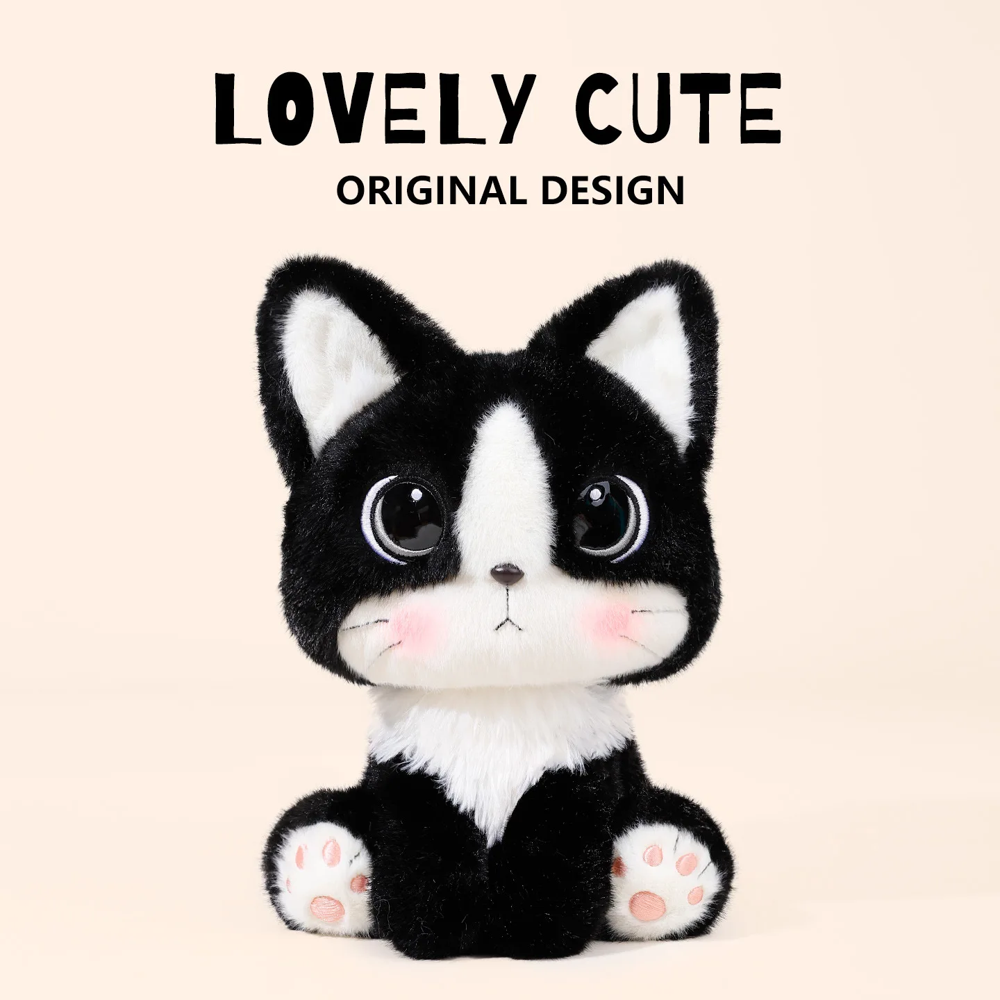 Wholesale Soft Simulation Small Cat Cartoon Plush Toy Cute And Adorable Pet Mickey Cat, Girls' Christmas Companionship Gift Doll