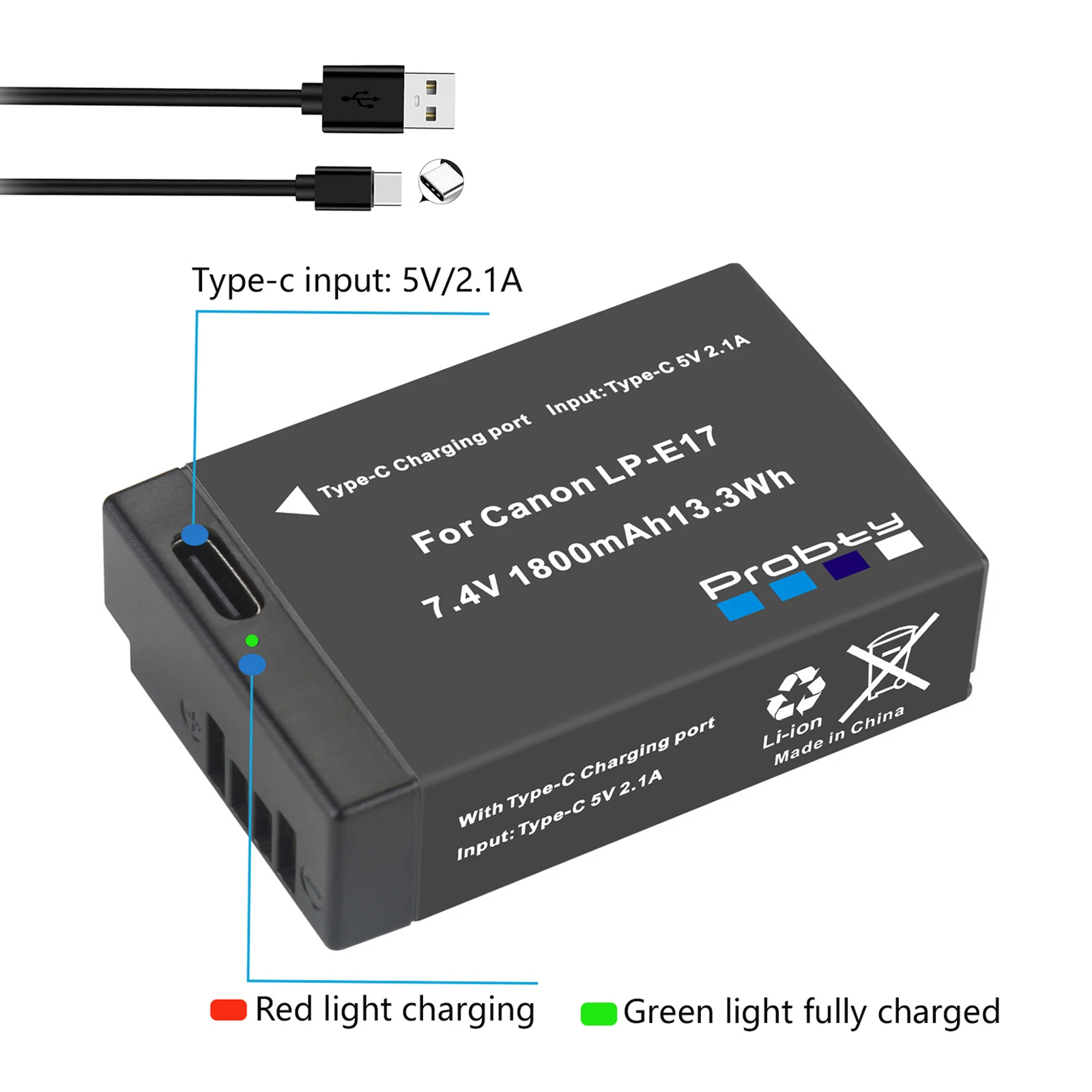 

LP-E17 LP E17 LPE17 Li-ion Batteries 1800mAh for Canon EOS 200D M3 M6 750D 760D T6i T6s 800D 8000D Kiss X8i