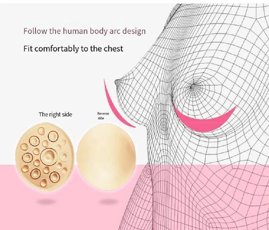 Breast Enhancement Instrument Red Light Massage Therapy Chest Massage Pad Hot Compress Wireless Vibration