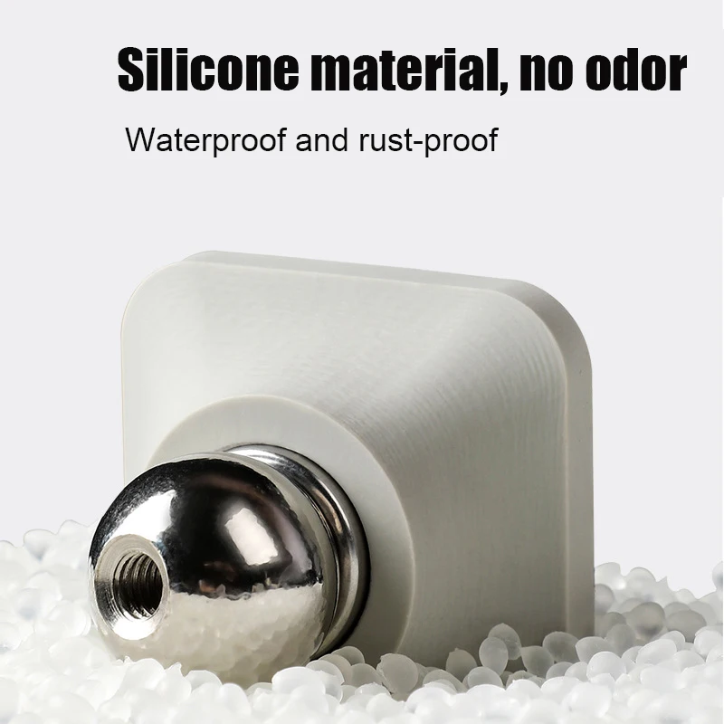 Door Stopper Silicone Door Stopper Magnetic Door Stopper No Punching Magnetic Suction Door Rear Retainer Silicone Mute Bedroom Stopper Accessories