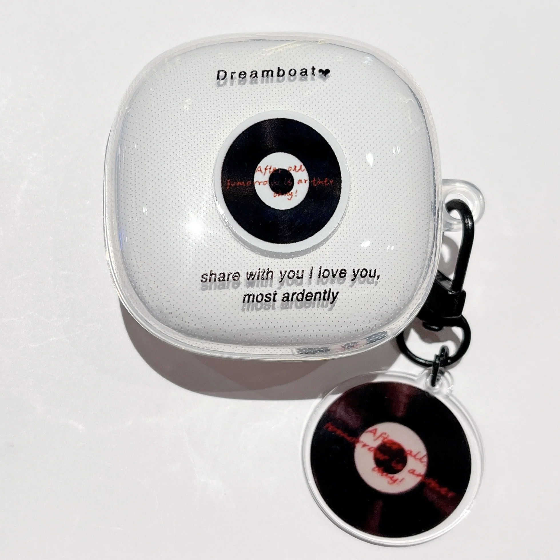 Tulip Bowknot Disc Blocks Headphone Protective Cover with Pendant