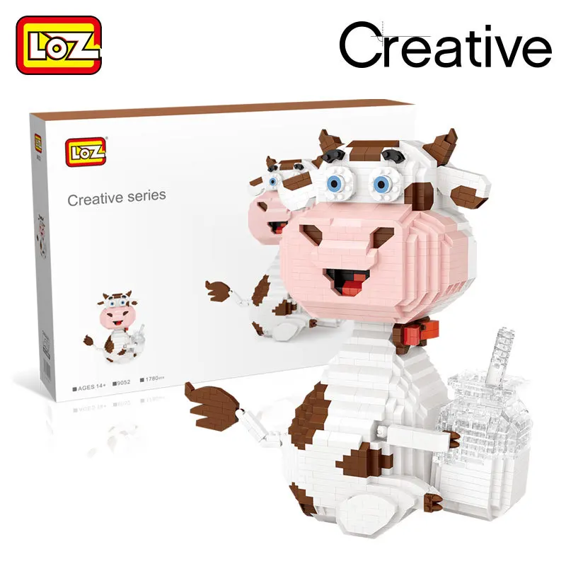 

LOZ Mini Blocks Cute Cow Model Cartoon Building Bricks Kids Gifts Toys for Children Girls Birthday Present New Year 9052