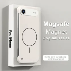Ultrathin Frameless Magnetic Phone Case with Magsafe Compatibility - iPhone 15 Plus (White)