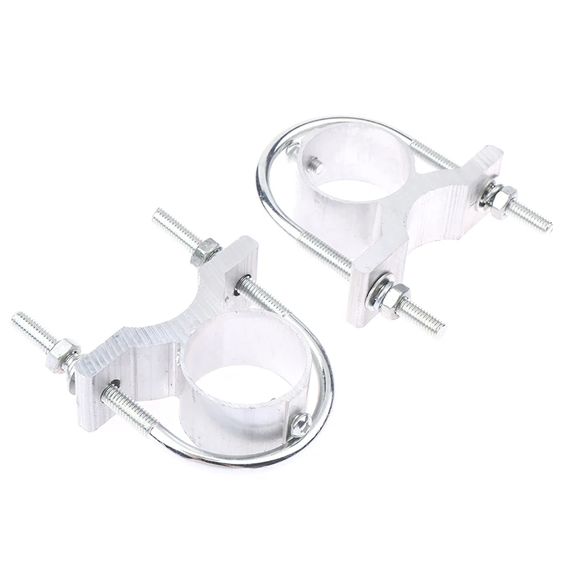 

2PCS Silver Outdoor Antenna U Bolts Installation Clamp Holding Pole Dixation U Bracket Outdoor Antenna Clamp