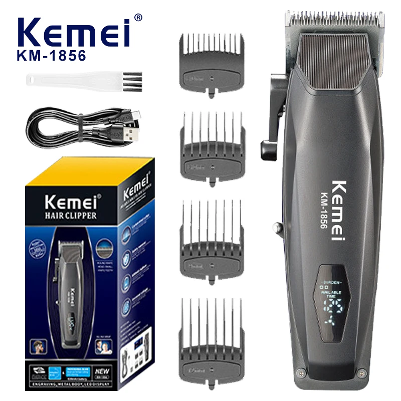 

KEMEI Cordless Hair Trimmer for Men Professional Barber Clippers for Hair Cutting Kit Waterproof Electric Mens Hair Clippers