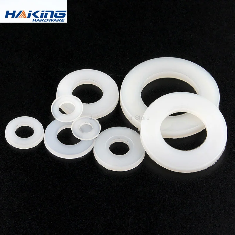 M2 M2.5 M3 M4 M5 M6 M8 M10 M12 M14 M16 M18 M20 White Black Nylon Plastic Flat Washer Plane Spacer Insulation Seals Gasket Ring nylon washers plastic washers washer gasket washer gasket set