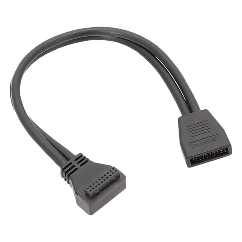 

IDC Male To Female Cable USB3.0 Connector Fast Data Transmission 19P Adapter Cable 90Degree Connector Cable Computer Accessories