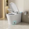 Smart Toilet, Modern Automatic Flush, Foot Sensor Flush, Heated Seat, Toilet in LED Luminous Bowl, Tankless Toilet 1