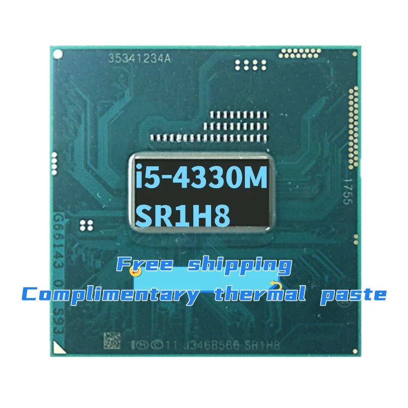 

Процессор Core i5 4330M SR1H8 2,8 ГГц двухъядерный четырехпоточный для ноутбука, процессор для ноутбука 37 Вт, Разъем G3 / rPGA946B