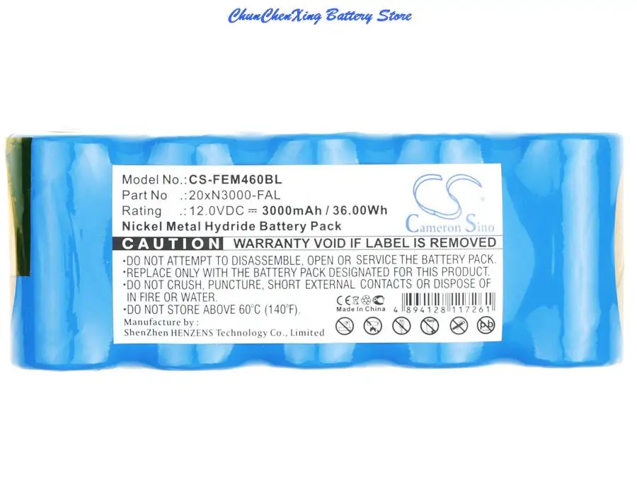 

Cameron Sino 3000mAh Battery 20xN3000-FAL for Falard LEM 460 Transport Trolleys Sel, PEM 807 Self-Propelled Gantrie, Surrogate