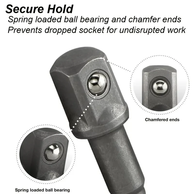 Hex Shank Impact Drill to Wrench Driver Converter Set