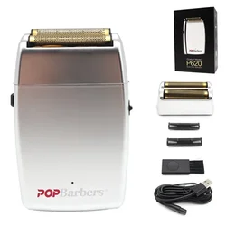 Professional Men's Electric Beard Trimmer & Double Foil Shaver with USB Charging, 7W Power at 11,000 RPM (SR-BladeNetcover-Box)