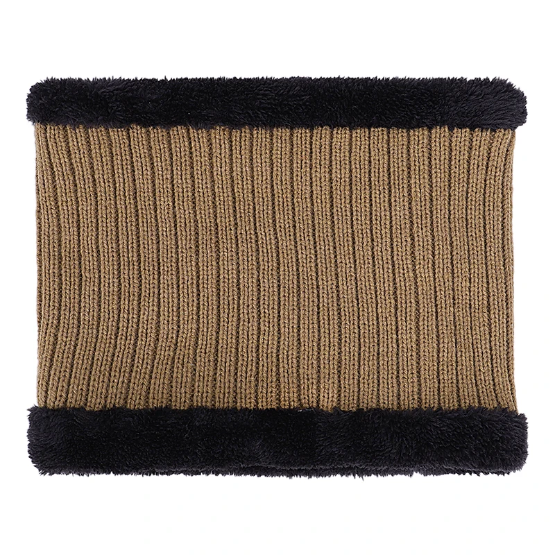 2022 New Fashion Men's Winter Knit Beanie Scarf Brand Maple Leaf Thick Lining Plus Velvet casual hat Solid color Soft Cap Bonnet 4