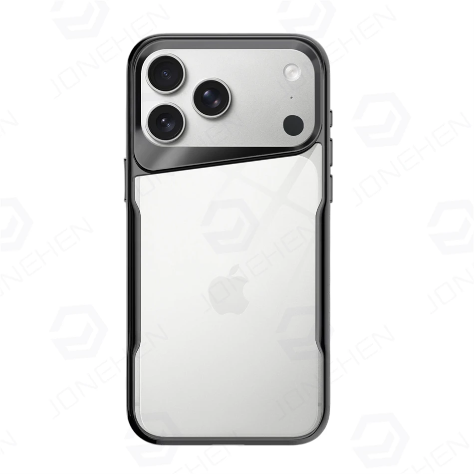 Luxury Titanium Primary Color Armor Waist Slim Case - Clear Shockproof Protective Cover