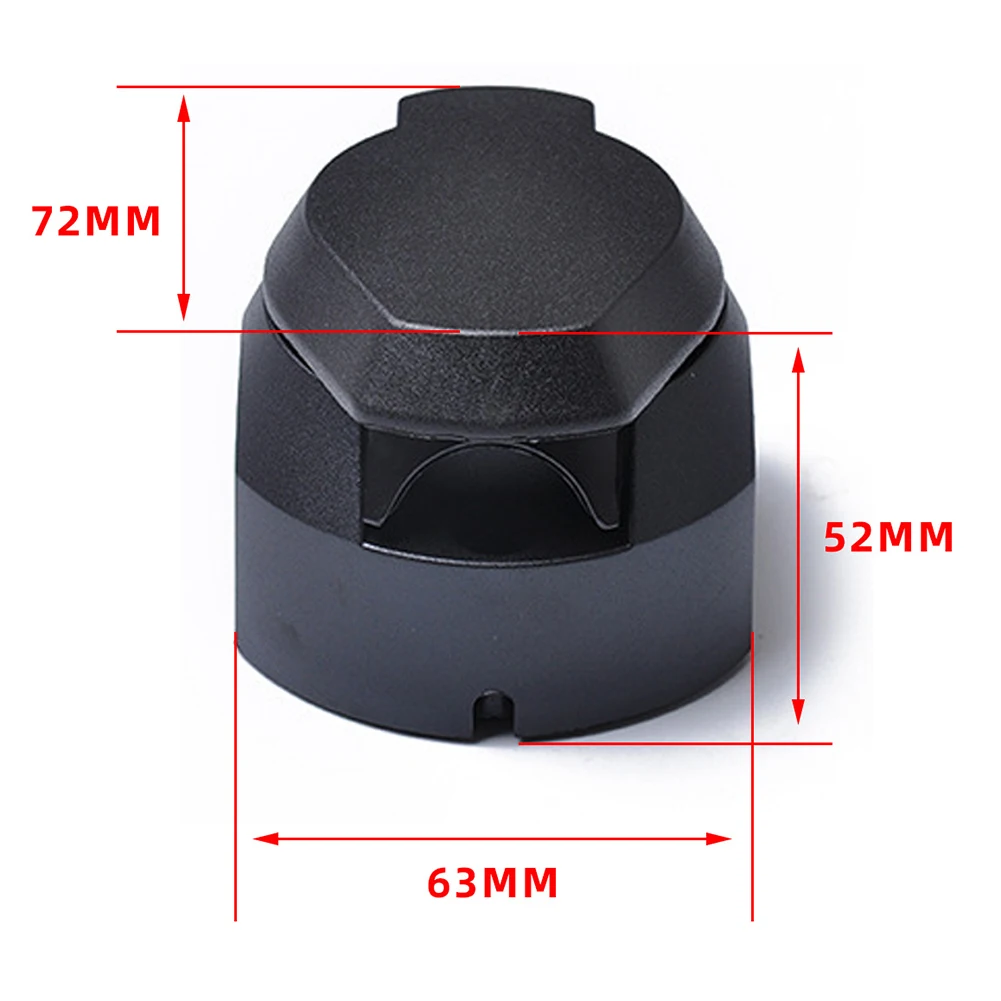 

For Recharge Panel Car Socket Wiring Connector Black Caravan Hauling Towing Trailer 7 Pin Adapter Plastic Plug