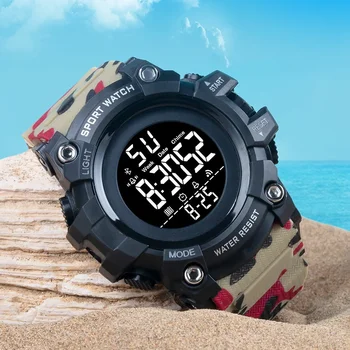 YIKAZE Military Sport Watches Waterproof Men's LED Digital Watch Big Dial Alarm Clock Multifunction Sport Watch for Man Kid Gift 1